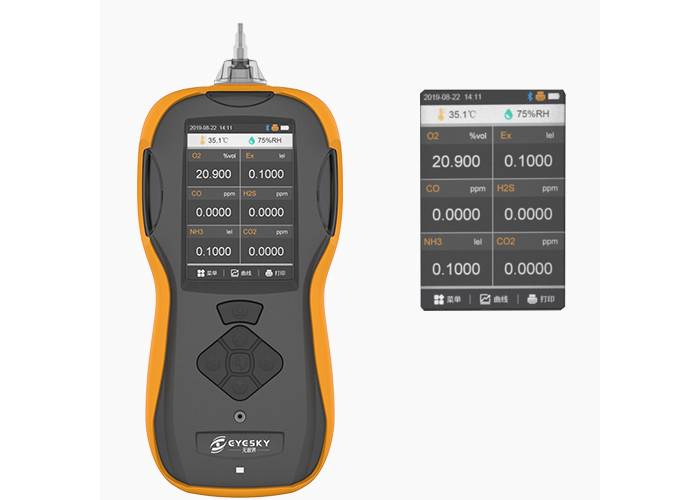 Detector de gás portátil pessoal do detector de gás de ES60A 6 portáteis a 1 multi com o certificado ISO9001
